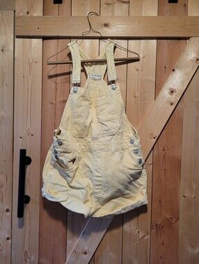 Free People Yellow Ziggy Denim Short Overalls